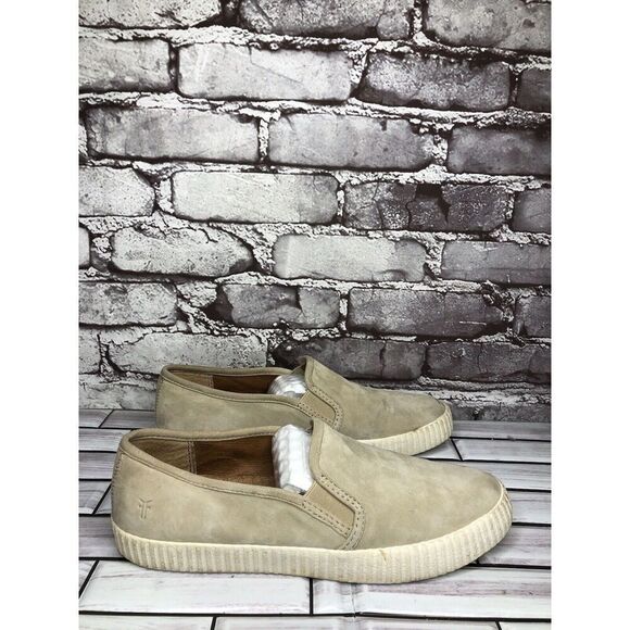 Frye Faw Beige Suede Leather Slip On Casual Comfort Shoes Women Sz 8.5M US/39EU - Picture 2 of 16